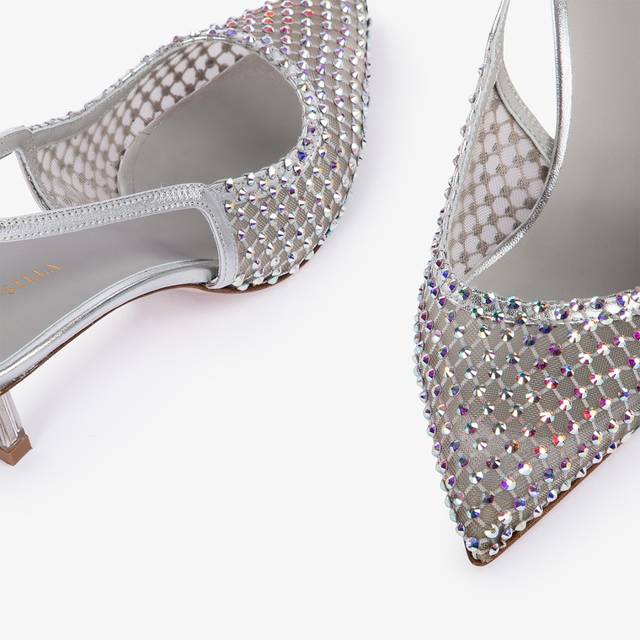 Le Silla Slingback gioiello rete argento eclissi Affare Del Giorno
