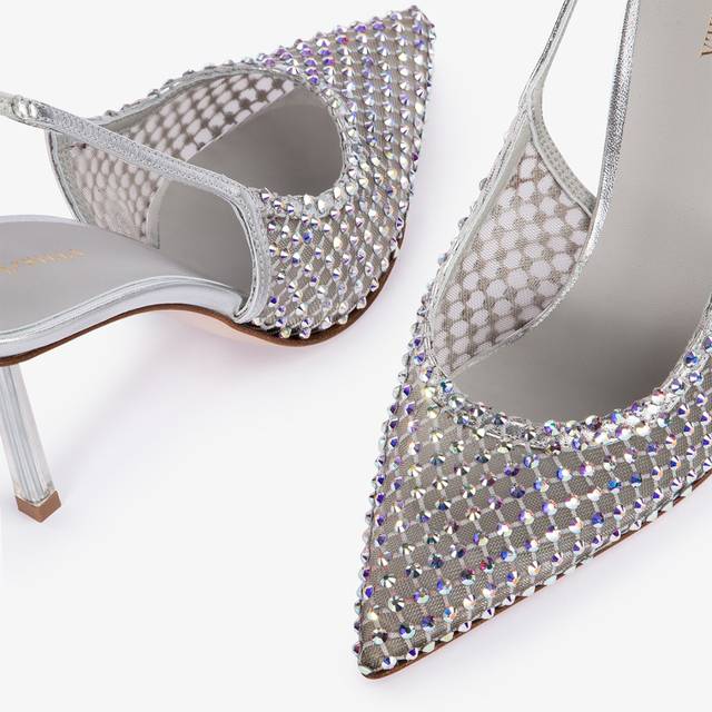 Le Silla Slingback gioiello rete argento eclissi Novità