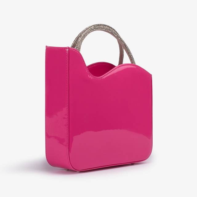 Le Silla Small bag vernice fucsia party con Cristalli Negozio