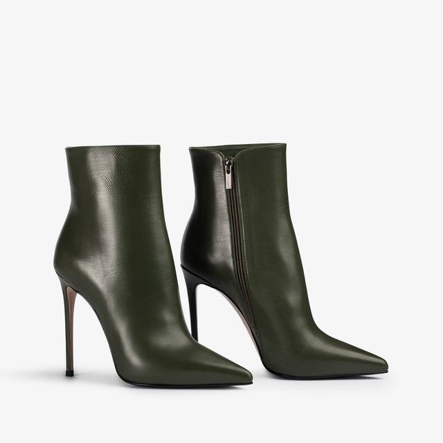 Le Silla Stivaletto pelle verde oliva Nuovo