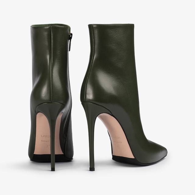 Le Silla Stivaletto pelle verde oliva Nuovo