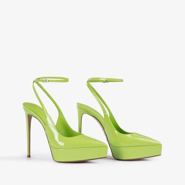Le Silla Slingback con plateau vernice verde apple Negozi Online