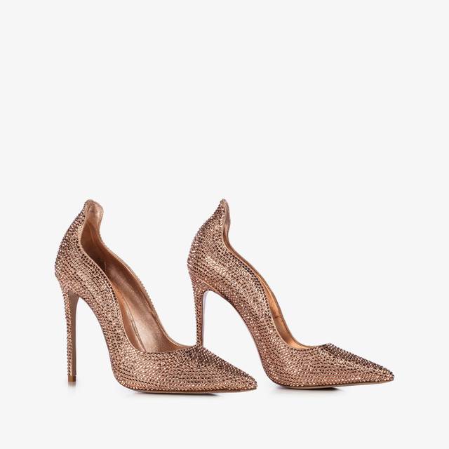Le Silla Décolleté cristalli oro rosa Consegna Veloce