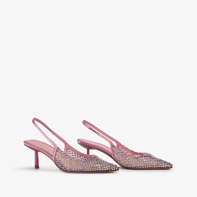 Le Silla Slingback gioiello rete rosa dea e Cristalli Fino Al -60%