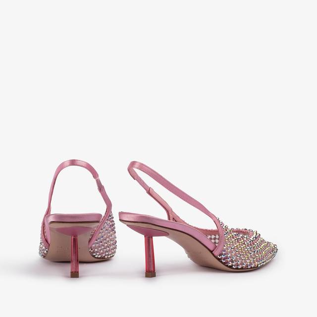 Le Silla Slingback gioiello rete rosa dea e Cristalli Fino Al -60%