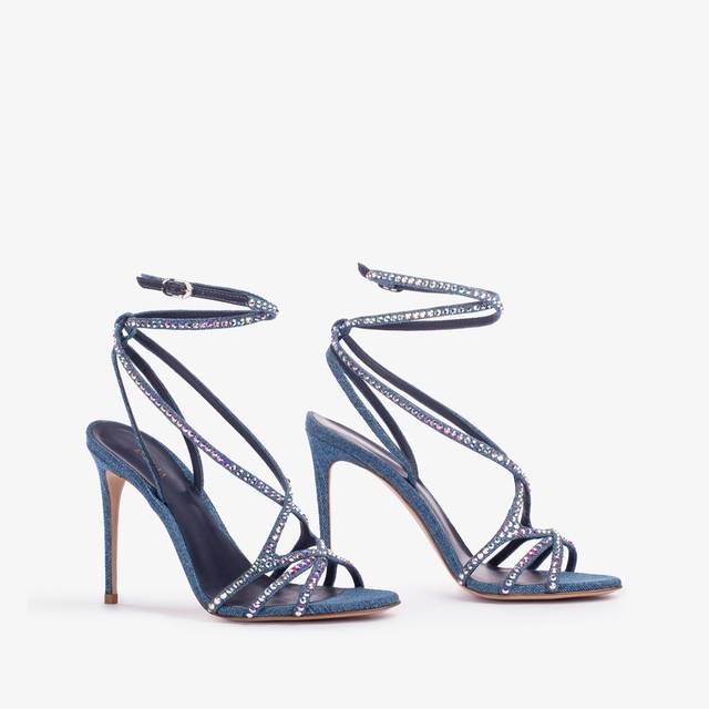 Le Silla Sandalo denim blu Moda