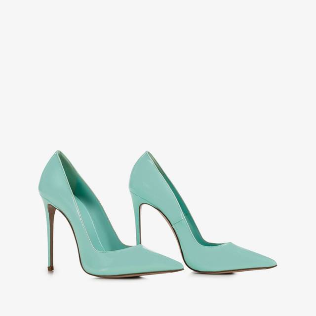 Le Silla Décolleté vernice azzurra pure water Italy