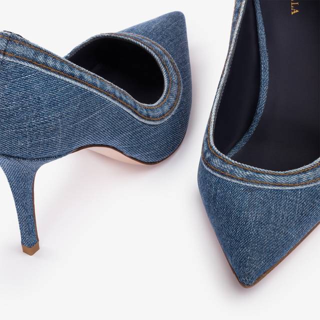 Le Silla Décolleté denim blu Sottocosto