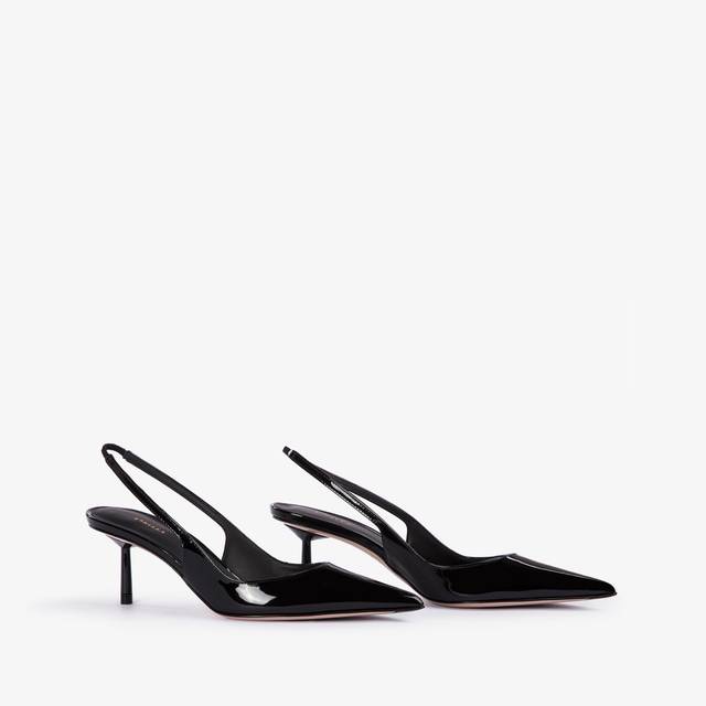 Le Silla Slingback vernice nera Sconto