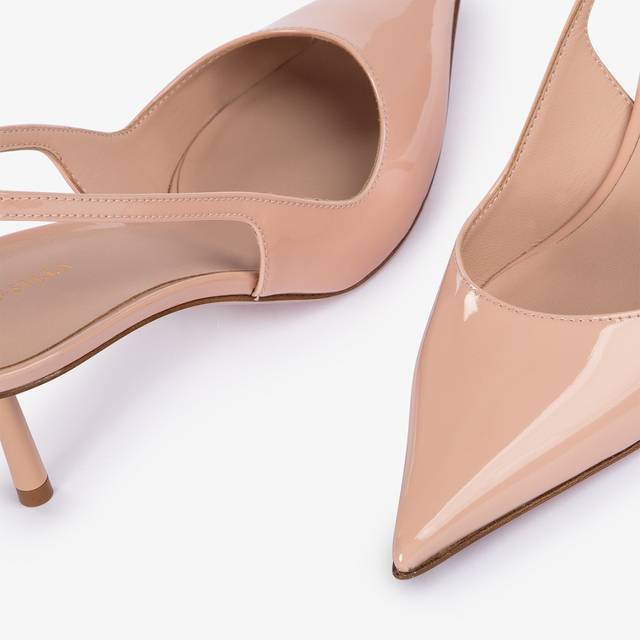 Le Silla Slingback vernice nude skin Offerta