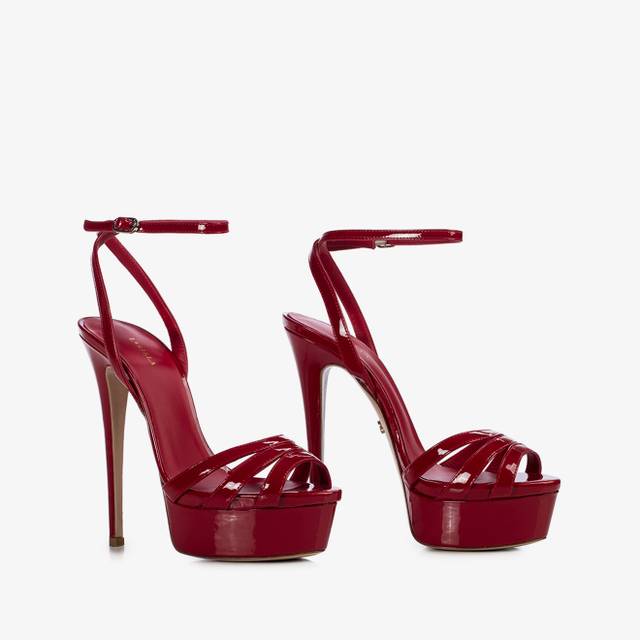 Le Silla Sandalo vernice rosso Hotsell