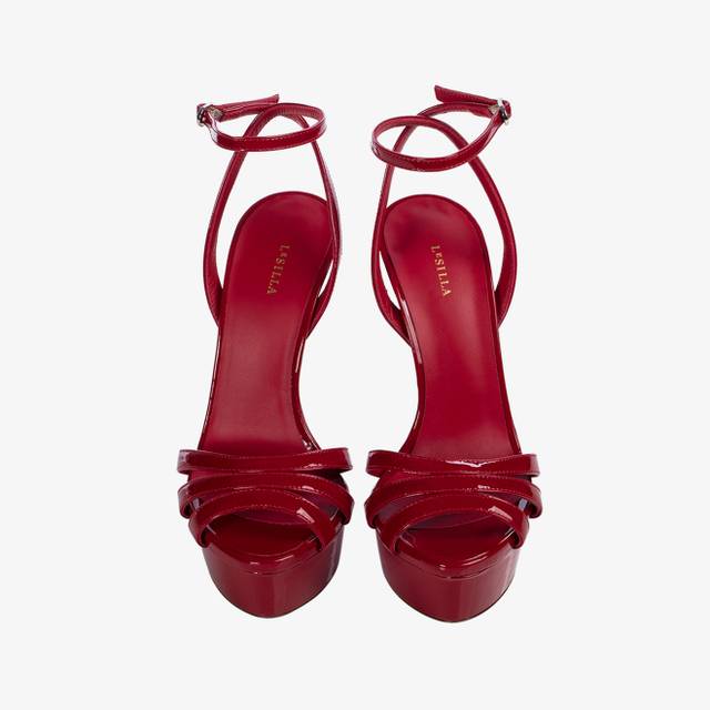 Le Silla Sandalo vernice rosso Hotsell