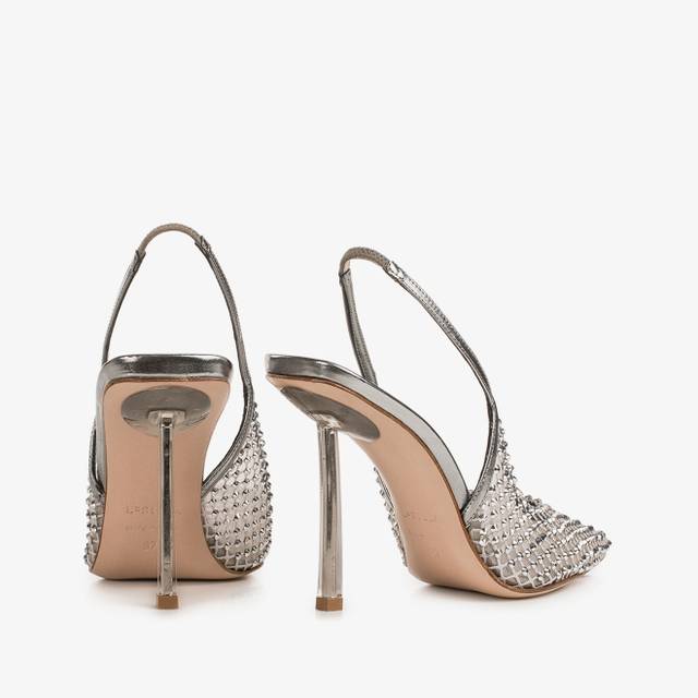 Le Silla Slingback gioiello rete argento Negozio