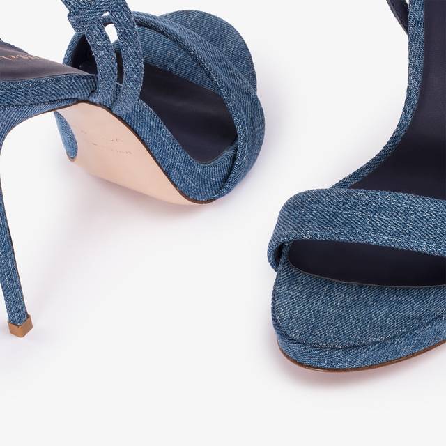 Le Silla Sandalo denim blu Nuova
