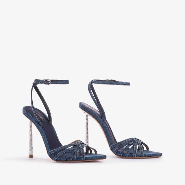 Le Silla Sandalo denim blu Moda