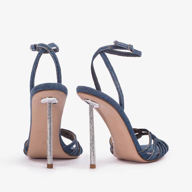 Le Silla Sandalo denim blu Moda