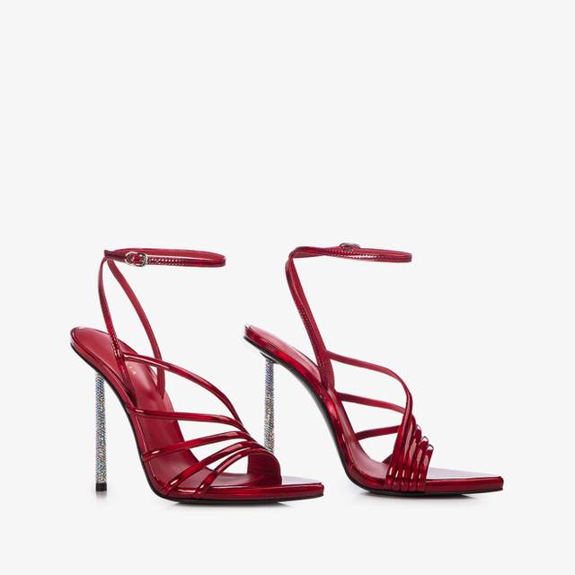 Le Silla Sandalo iridescente rosso rebel Italy