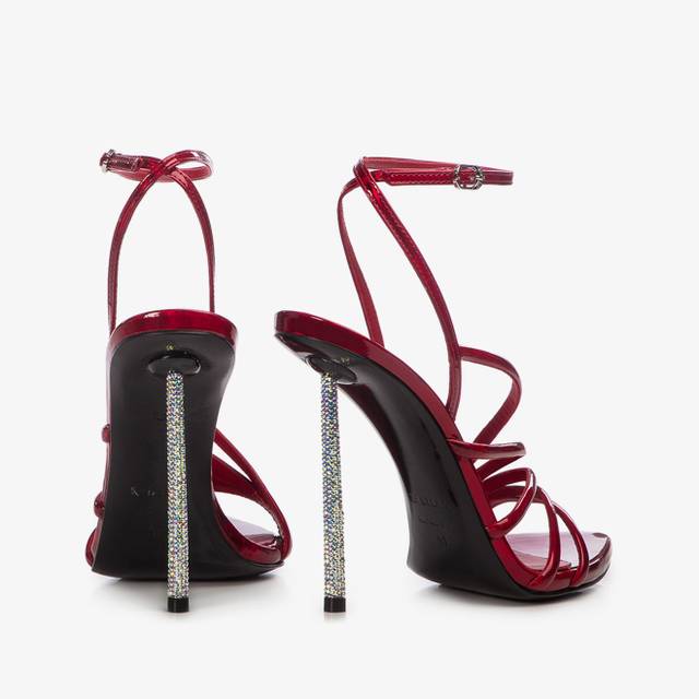 Le Silla Sandalo iridescente rosso rebel Italy