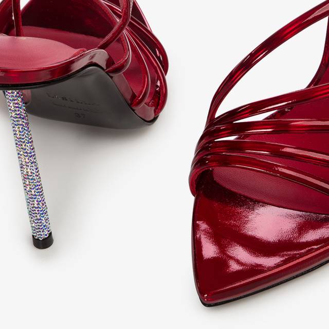 Le Silla Sandalo iridescente rosso rebel Italy