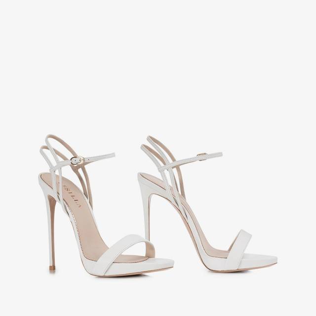 Le Silla Sandalo pelle bianco carta Nuovo