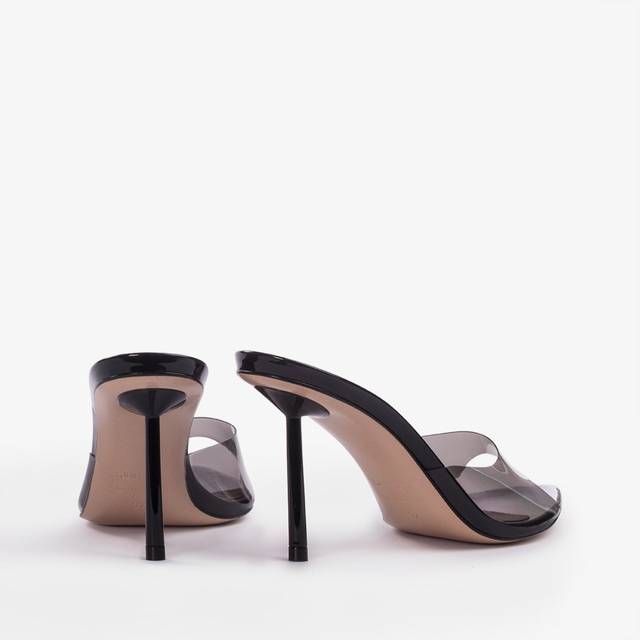 Le Silla Sandalo mule plexy nero Promozione
