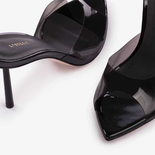 Le Silla Sandalo mule plexy nero Promozione