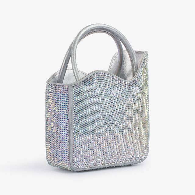 Le Silla Small bag cristalli argento Outlet