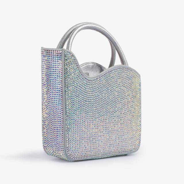 Le Silla Small bag cristalli argento Outlet