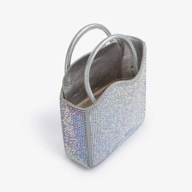 Le Silla Small bag cristalli argento Outlet