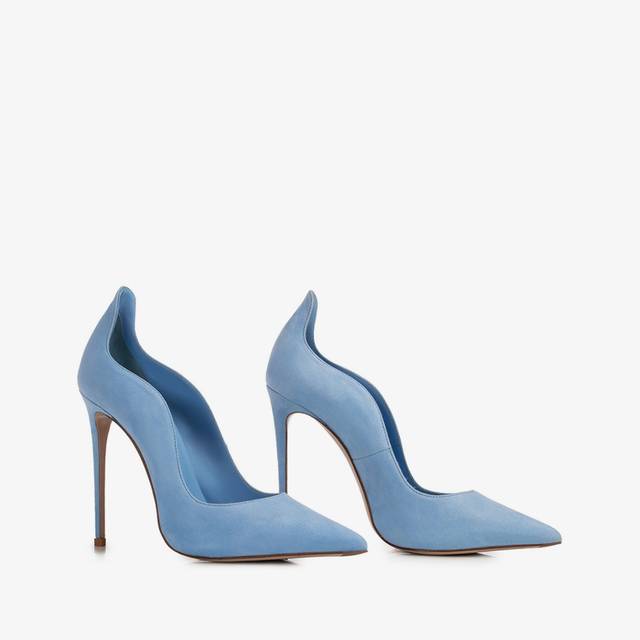 Le Silla Décolleté camoscio azzurra ortensia Vendita Calda
