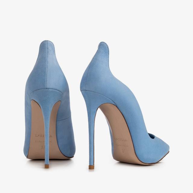 Le Silla Décolleté camoscio azzurra ortensia Vendita Calda