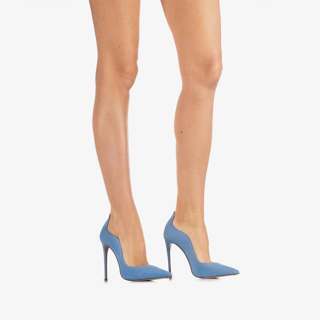 Le Silla Décolleté camoscio azzurra ortensia Vendita Calda