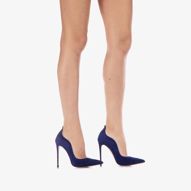 Le Silla Décolleté camoscio blu lazuli Vendita Economica
