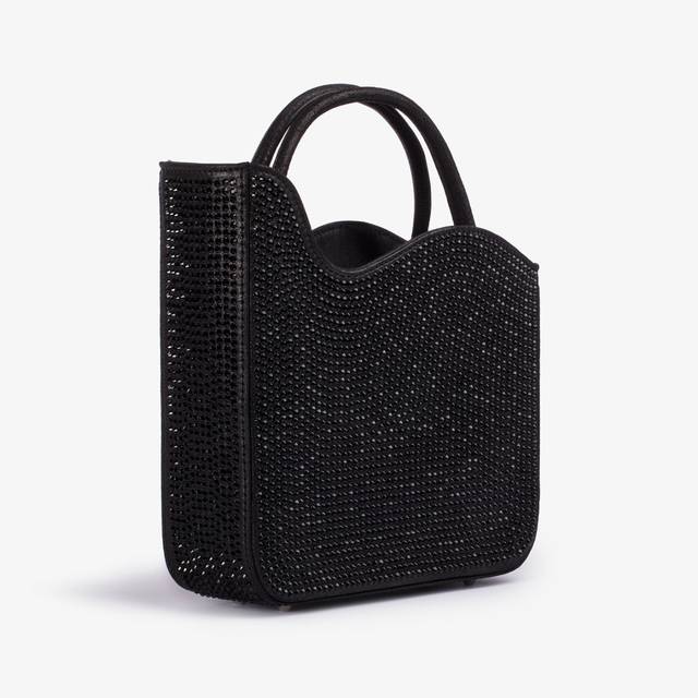 Le Silla Small bag cristalli nero jet Vendita