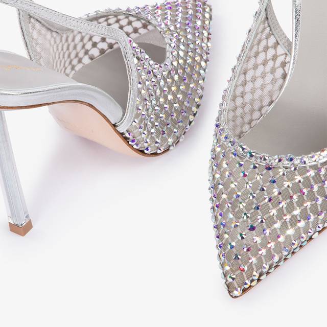 Le Silla Slingback gioiello rete argento eclissi Affare Del Giorno