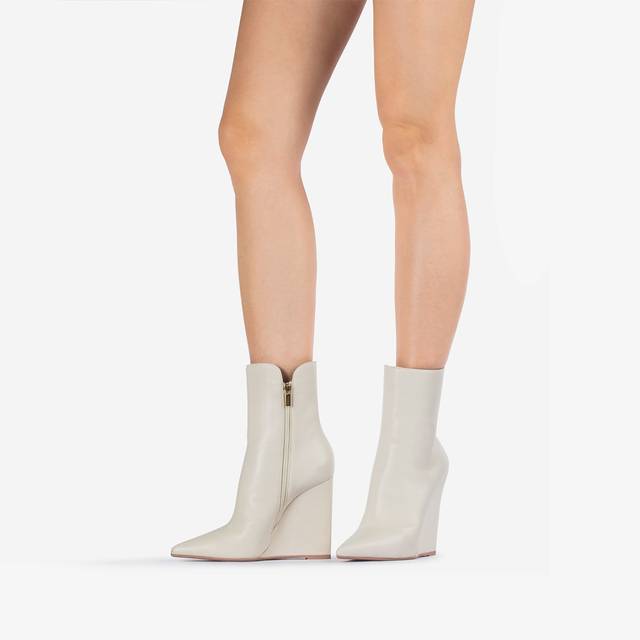 Le Silla Stivaletto con zeppa pelle bianco milk I Più Venduti