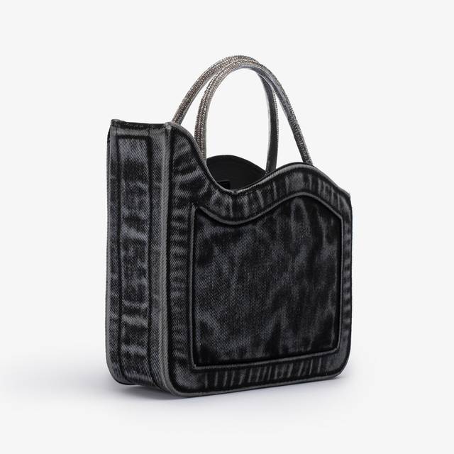Le Silla Small bag denim nero e Cristalli Black Friday