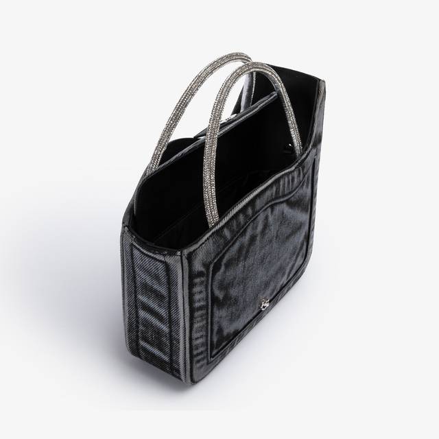 Le Silla Small bag denim nero e Cristalli Black Friday