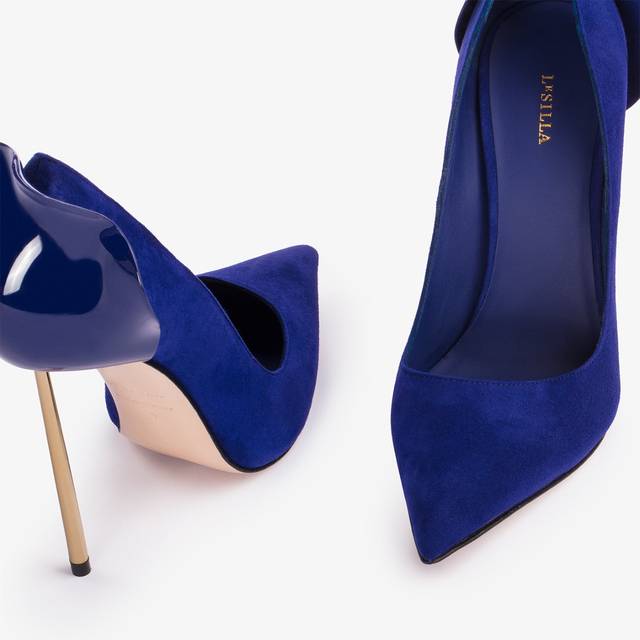 Le Silla Décolleté camoscio blu lazuli Latest fashion
