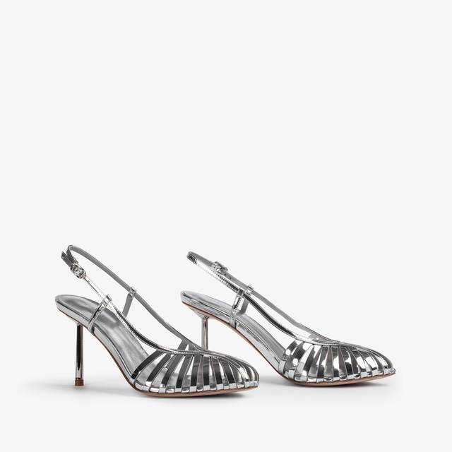 Le Silla Slingback con listini metallizzata argento Online Outlet