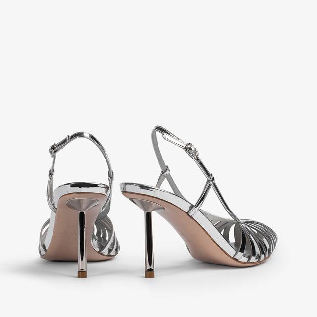 Le Silla Slingback con listini metallizzata argento Online Outlet
