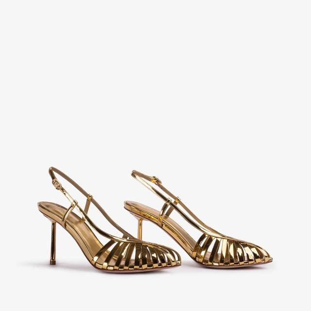 Le Silla Slingback con listini metallizzata oro pepita Offerta temporanea