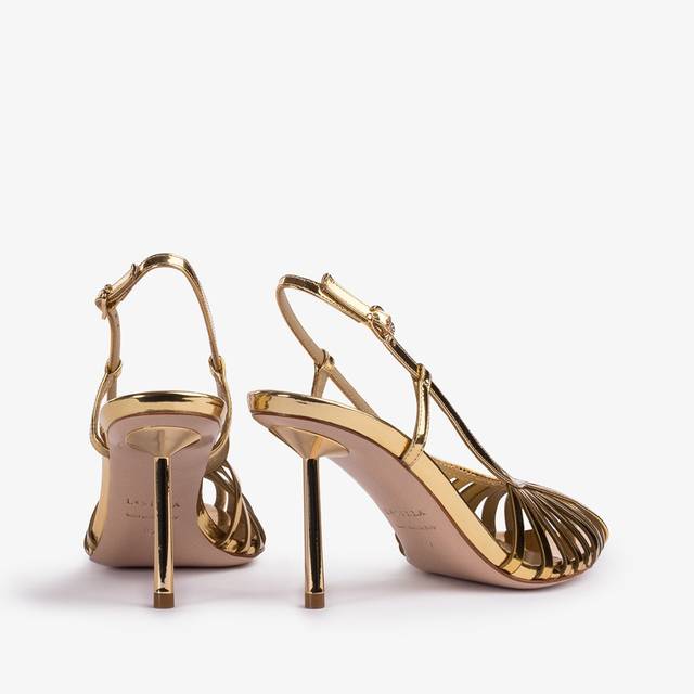 Le Silla Slingback con listini metallizzata oro pepita Offerta temporanea