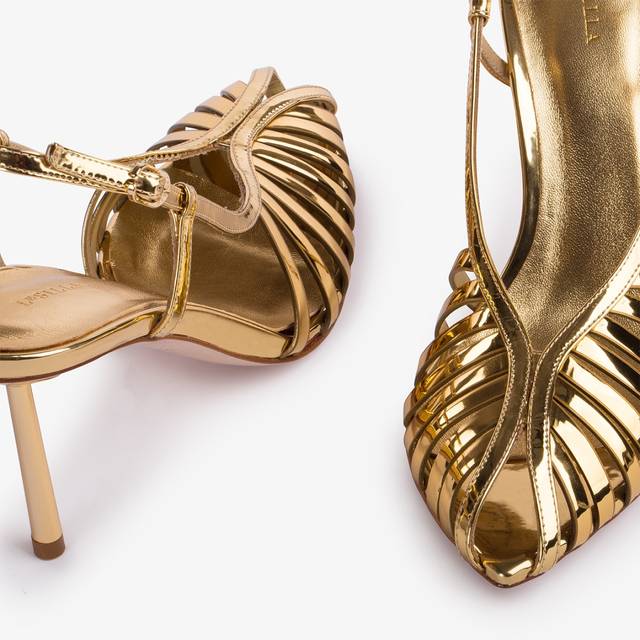 Le Silla Slingback con listini metallizzata oro pepita Offerta temporanea