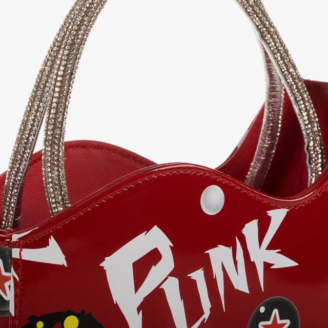 Le Silla Mini bag vernice rossa e bianca e Cristalli Lightning offer