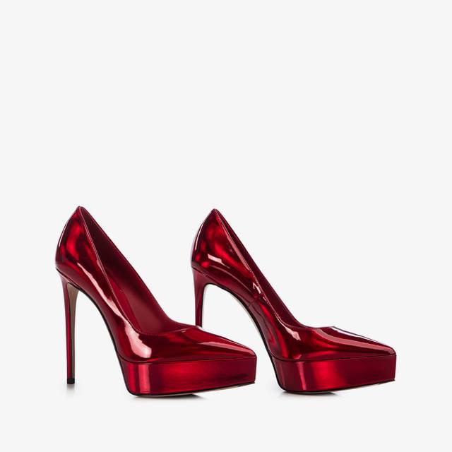 Le Silla Décolleté con plateau iridescente rosso rebel Grandi sconti