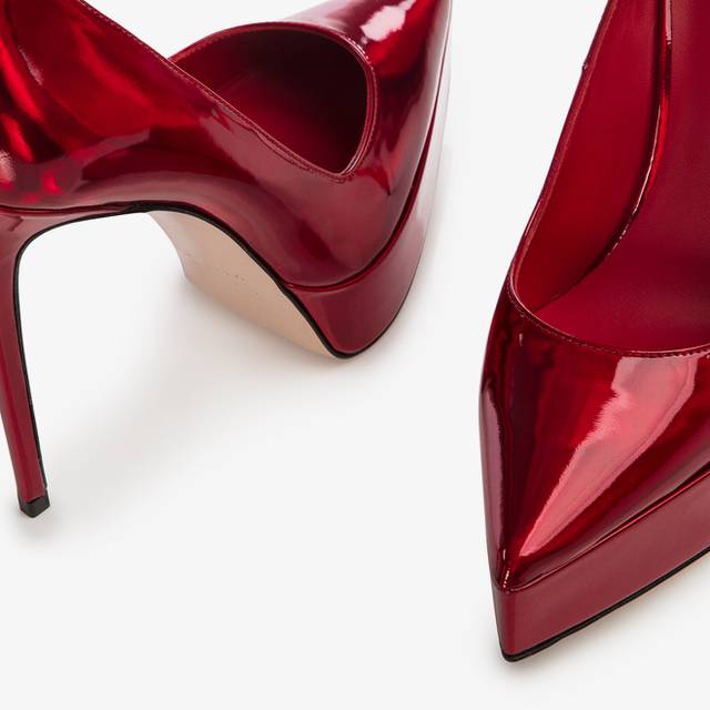 Le Silla Décolleté con plateau iridescente rosso rebel Grandi sconti