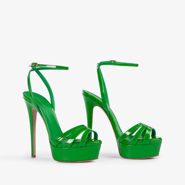 Le Silla Sandalo con plateau vernice verde emerald Offerte stagionali