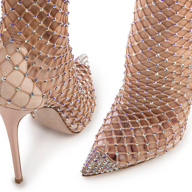 Le Silla Stivale sopra il ginocchio calza nude skin con Cristalli Promozione temporanea