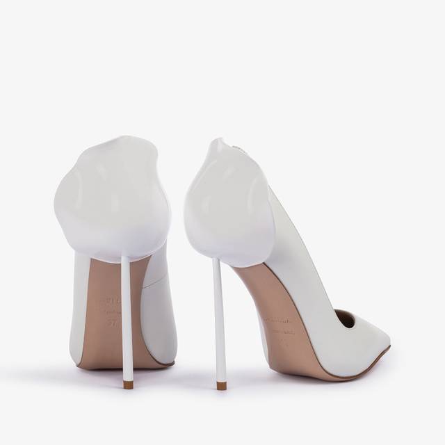 Le Silla Décolleté pelle bianca carta Fino al 65% di sconto